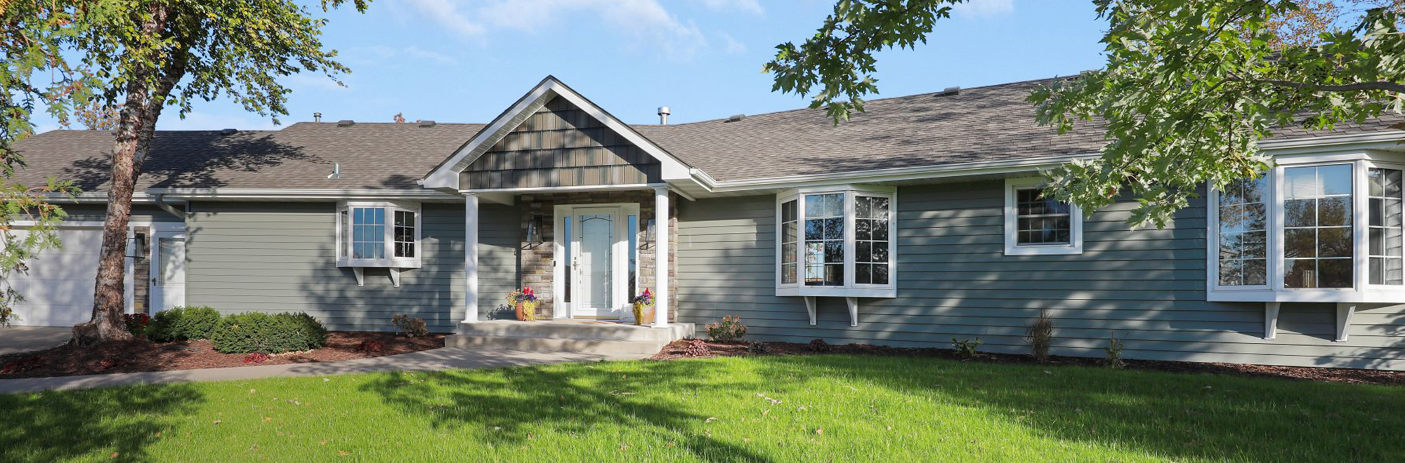 Single family home with new vinyl windows